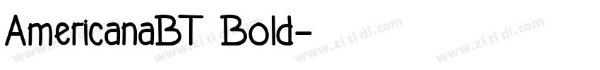 AmericanaBT Bold字体转换
